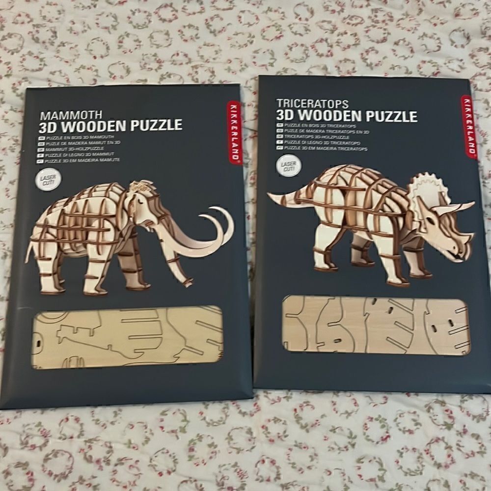 3-D wooden puzzles Kikkerland